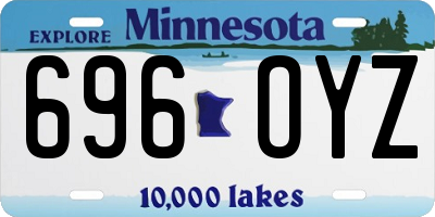 MN license plate 696OYZ