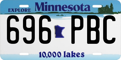 MN license plate 696PBC