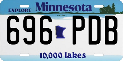 MN license plate 696PDB