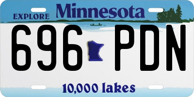 MN license plate 696PDN