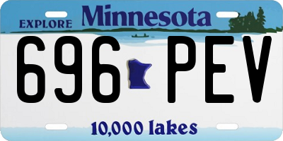 MN license plate 696PEV