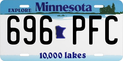 MN license plate 696PFC