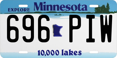 MN license plate 696PIW