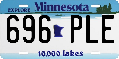 MN license plate 696PLE
