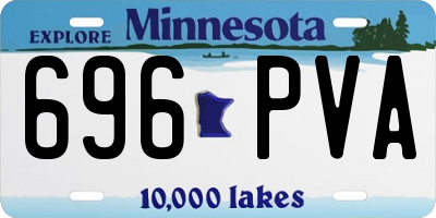 MN license plate 696PVA