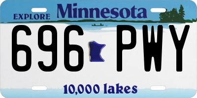 MN license plate 696PWY
