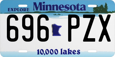 MN license plate 696PZX