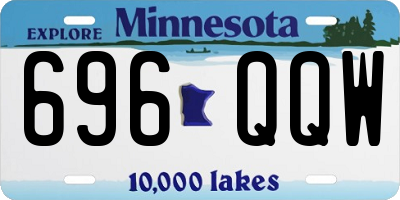 MN license plate 696QQW