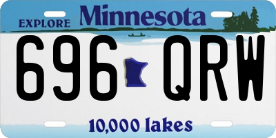 MN license plate 696QRW