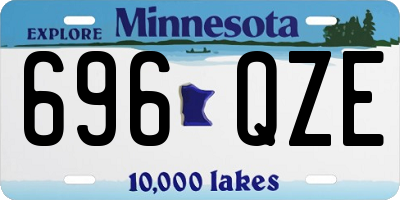 MN license plate 696QZE