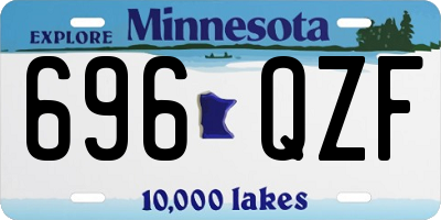 MN license plate 696QZF