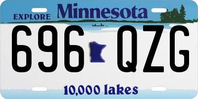 MN license plate 696QZG