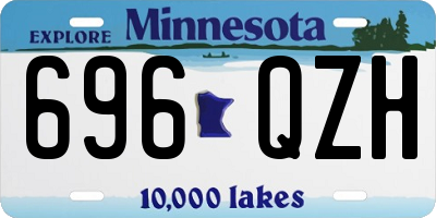 MN license plate 696QZH
