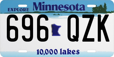 MN license plate 696QZK