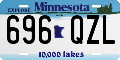MN license plate 696QZL