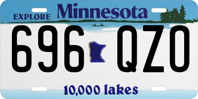 MN license plate 696QZO