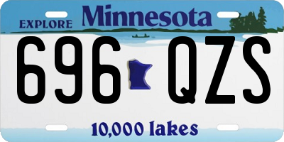 MN license plate 696QZS
