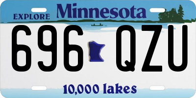 MN license plate 696QZU