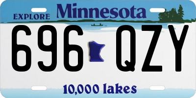 MN license plate 696QZY
