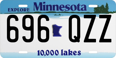 MN license plate 696QZZ