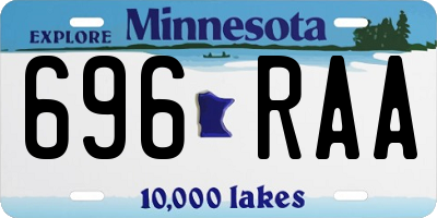 MN license plate 696RAA