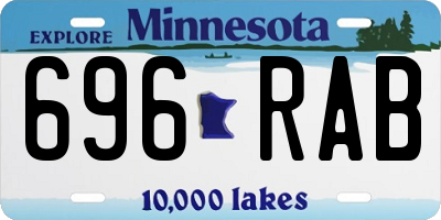 MN license plate 696RAB