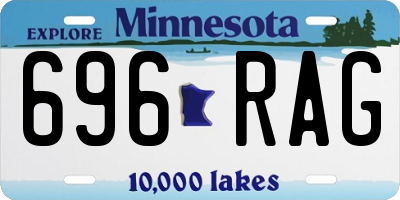 MN license plate 696RAG
