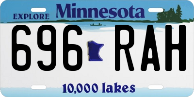 MN license plate 696RAH
