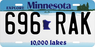 MN license plate 696RAK