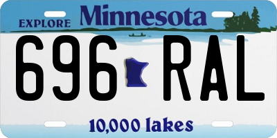 MN license plate 696RAL