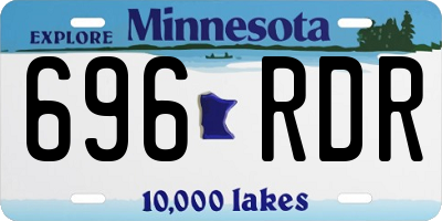 MN license plate 696RDR