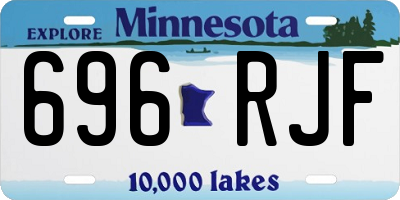 MN license plate 696RJF