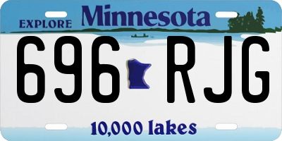 MN license plate 696RJG