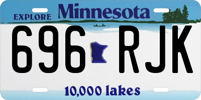 MN license plate 696RJK