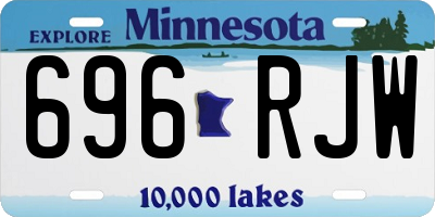 MN license plate 696RJW
