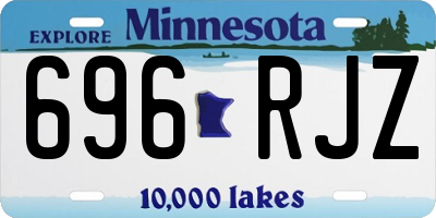 MN license plate 696RJZ