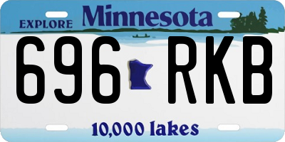 MN license plate 696RKB