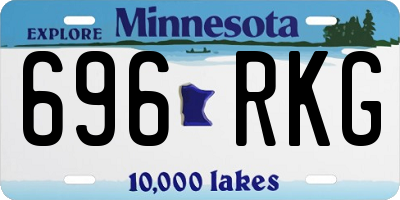MN license plate 696RKG