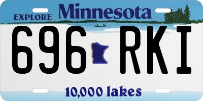 MN license plate 696RKI