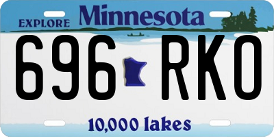 MN license plate 696RKO