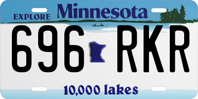 MN license plate 696RKR