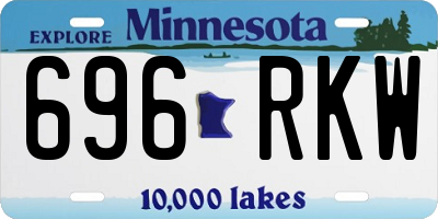 MN license plate 696RKW