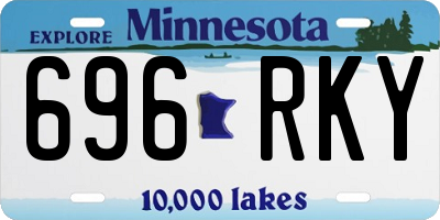 MN license plate 696RKY