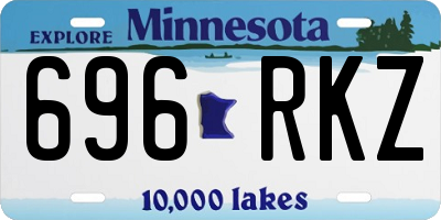 MN license plate 696RKZ