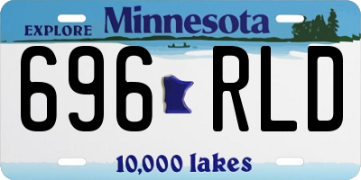 MN license plate 696RLD