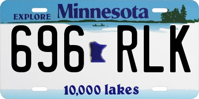 MN license plate 696RLK