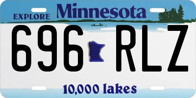 MN license plate 696RLZ