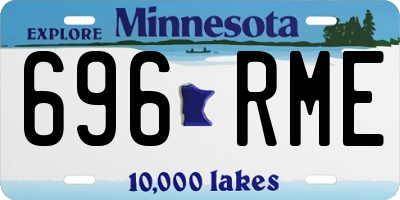 MN license plate 696RME