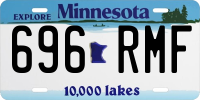 MN license plate 696RMF