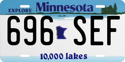MN license plate 696SEF